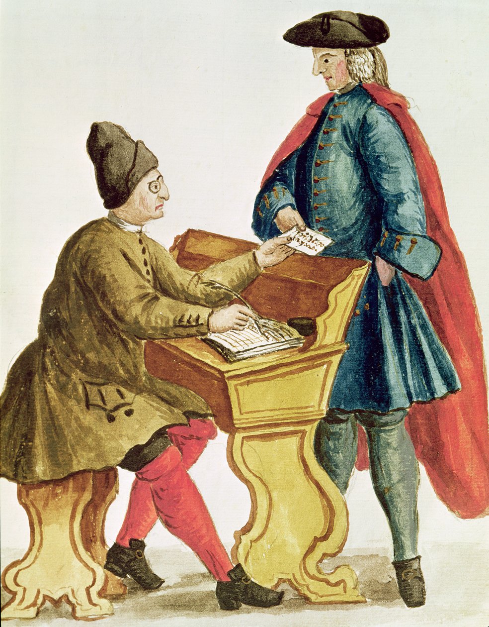 Gra w loterię wenecką (pióro, atrament i toaleta na papierze) autorstwa Jan van Grevenbroeck
