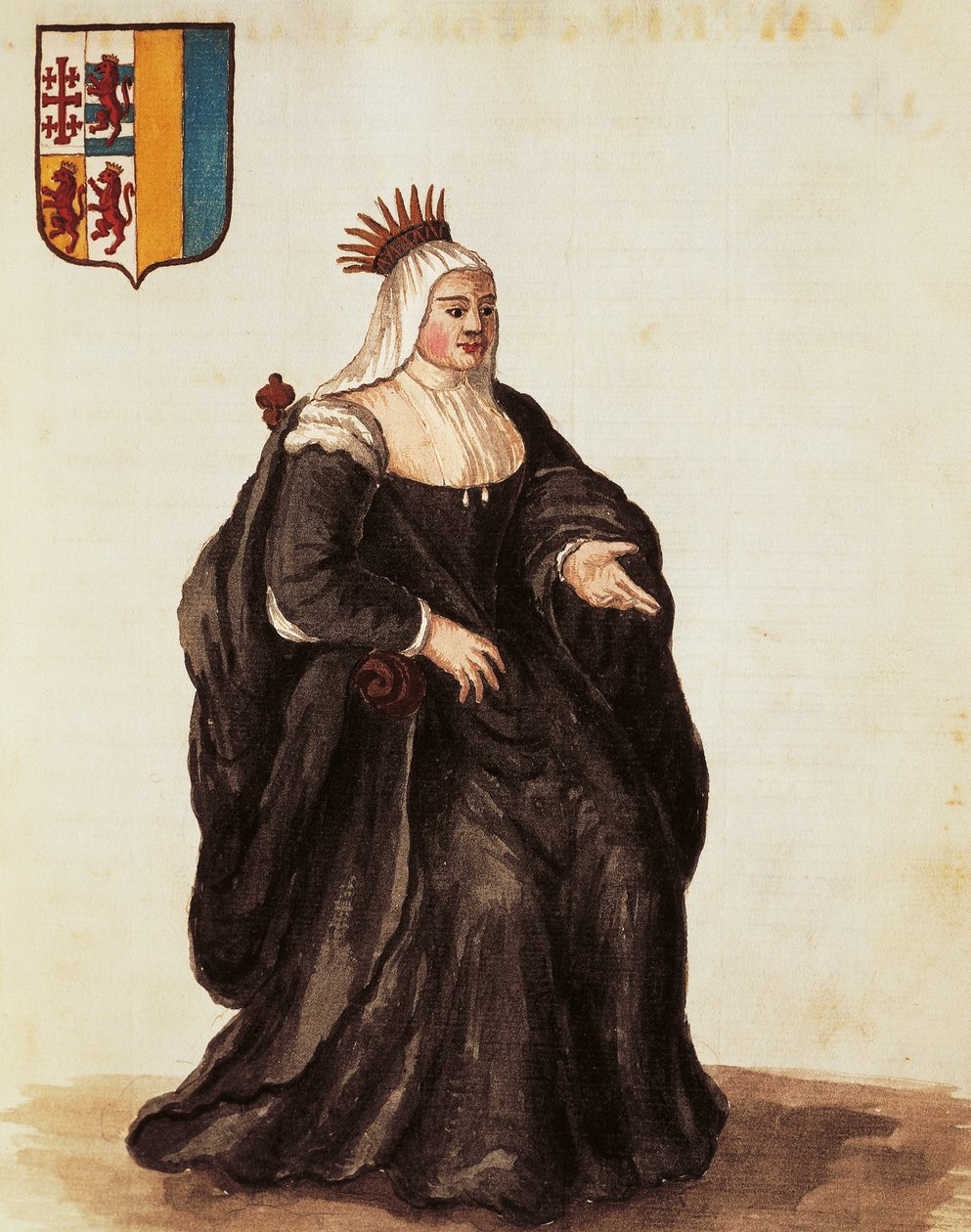 Portret Cateriny Cornaro, Giovanni Grevembroch, rycina autorstwa Jan van Grevenbroeck