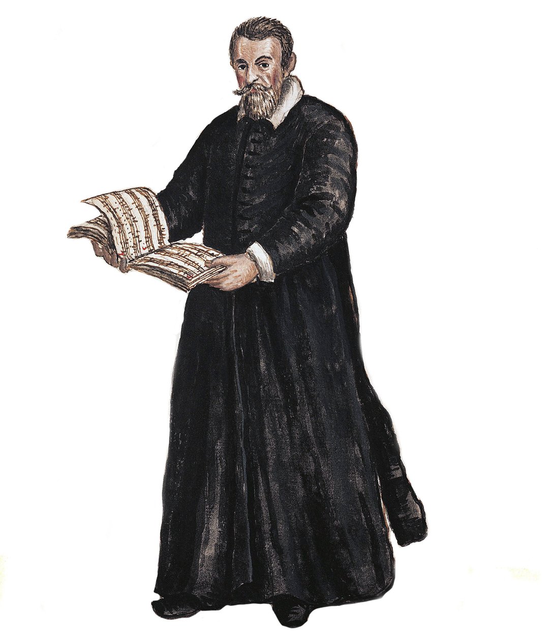 Portret Claudio Monteverdi - Portret Claudio Monteverdi (1567-1643) Włoski kompozytor według Rysunku Jana van Grevenbroecka (lub Giovanni Grevembroch (Grevenbroch) (1731-1807) autorstwa Jan van Grevenbroeck