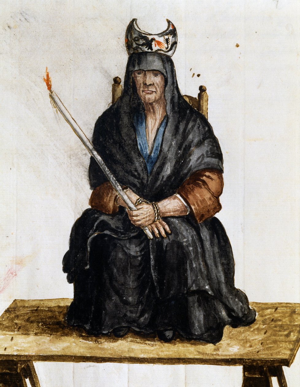 Czarodziejka, ilustracja z Strojów Wenecjan w każdym wieku, pieczołowicie zbierana i malowana w XVIII wieku, Giovanni di Grevembroch (1731-1807) autorstwa Jan van Grevenbroeck