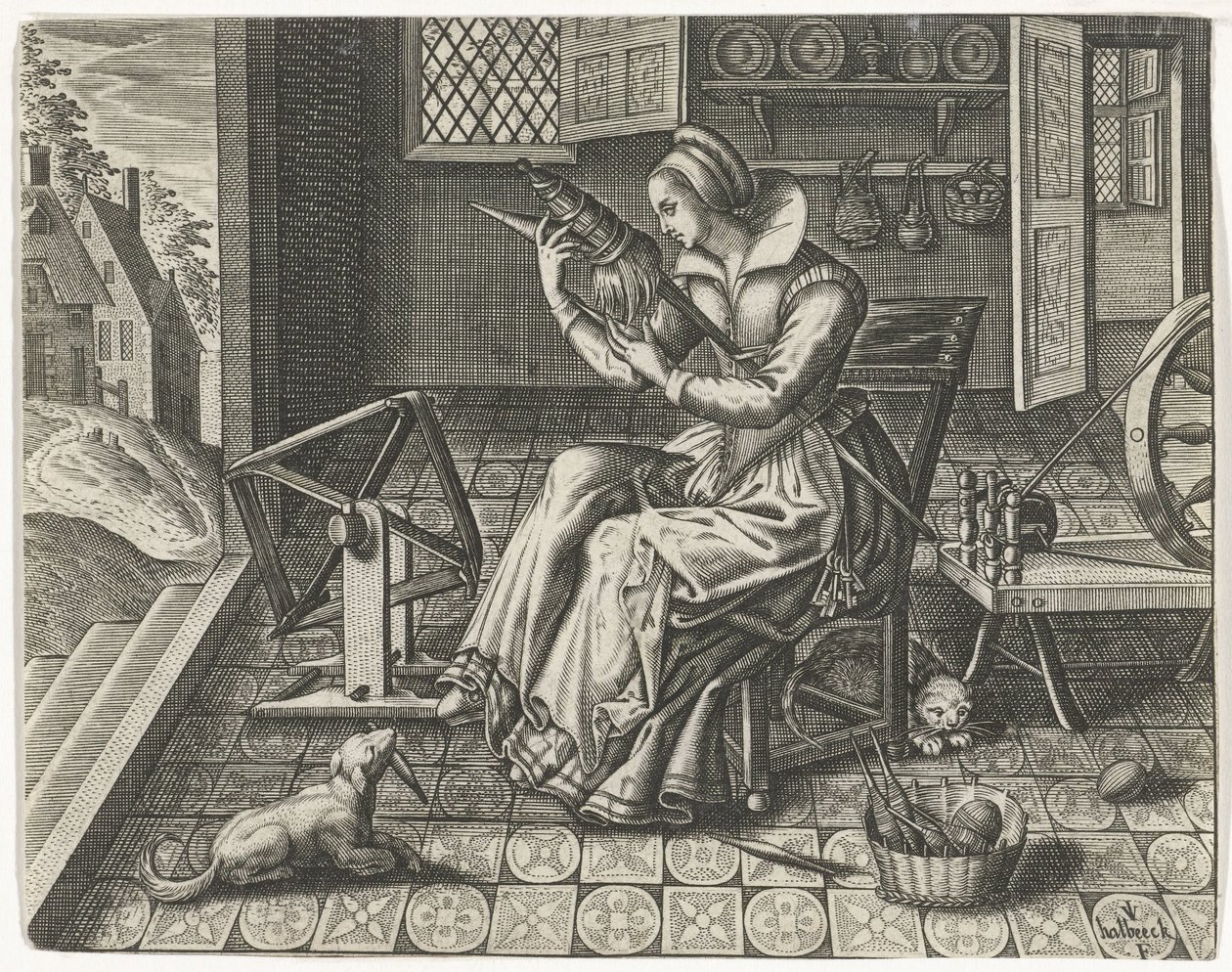 Panna we wnętrzu autorstwa Jan van Halbeeck