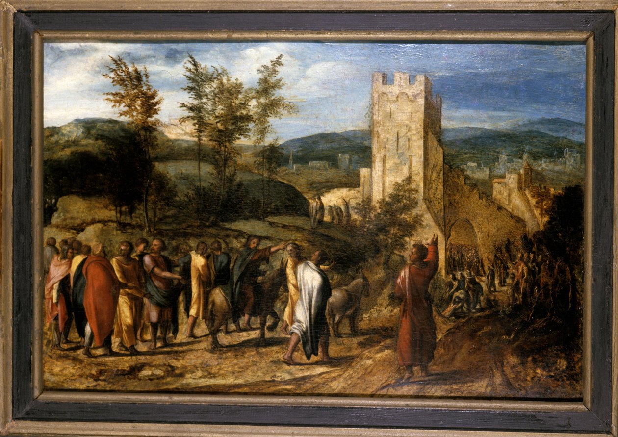 Chrystus wchodzący do Jerozolimy, 1551-1600 autorstwa Jan van Hemessen