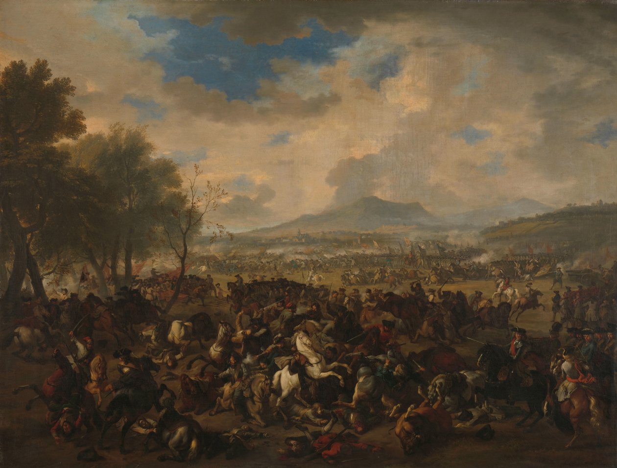 Bitwa pod Ramillies między Francuzami a mocarstwami sprzymierzonymi, 23 maja 1706 r autorstwa Jan van Huchtenburg