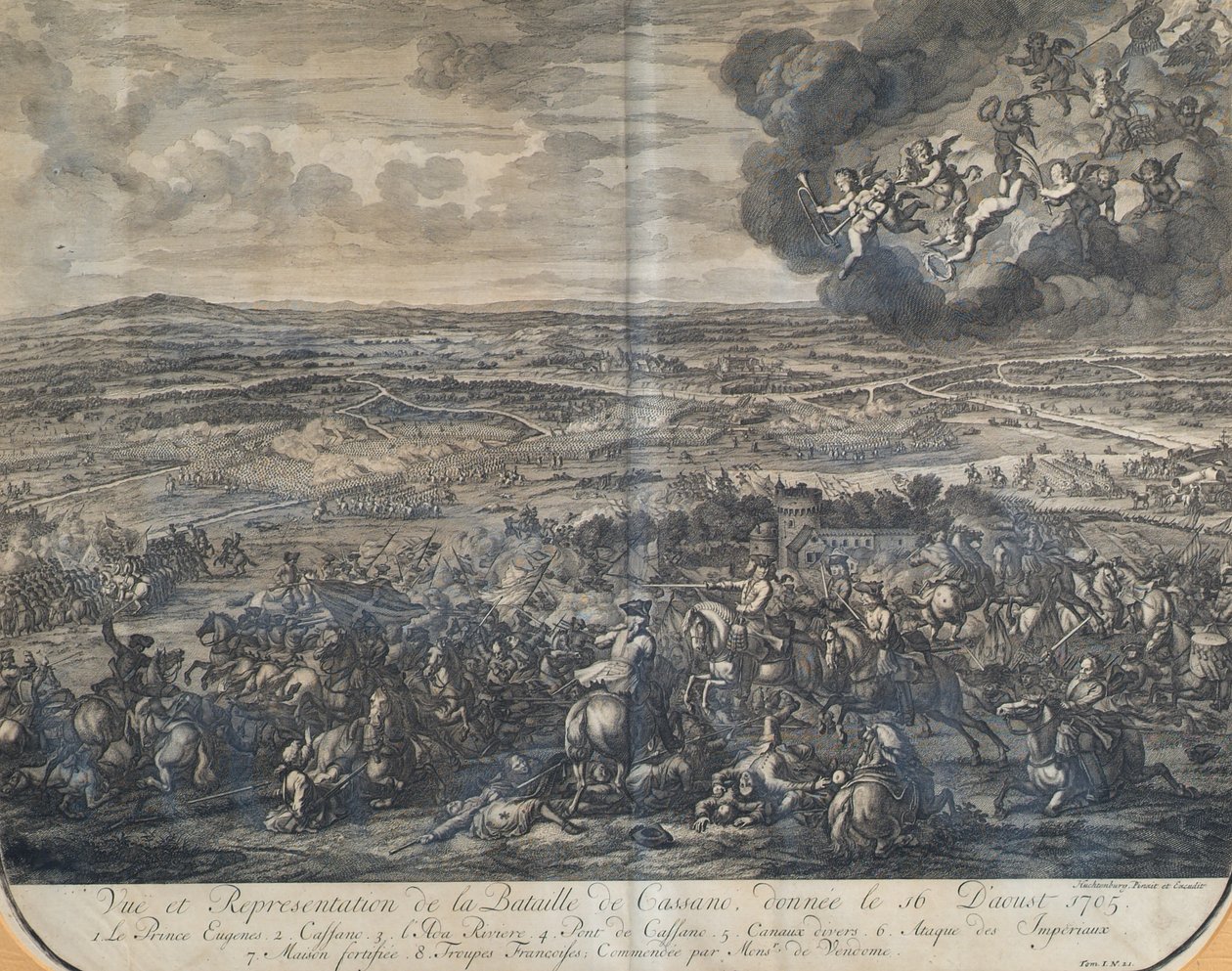 Bitwa pod Cassano 16 sierpnia 1705 r. autorstwa Jan van Huchtenburgh