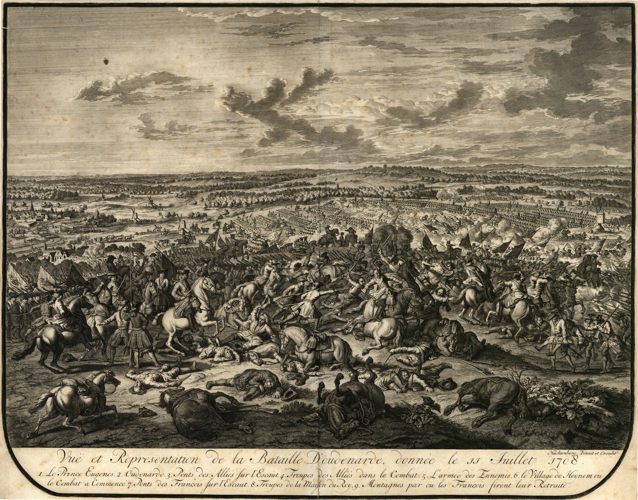 Archiwum Miejskie. Wydrukować. Bitwa pod Oudenaarde autorstwa Jan van Huchtenburgh