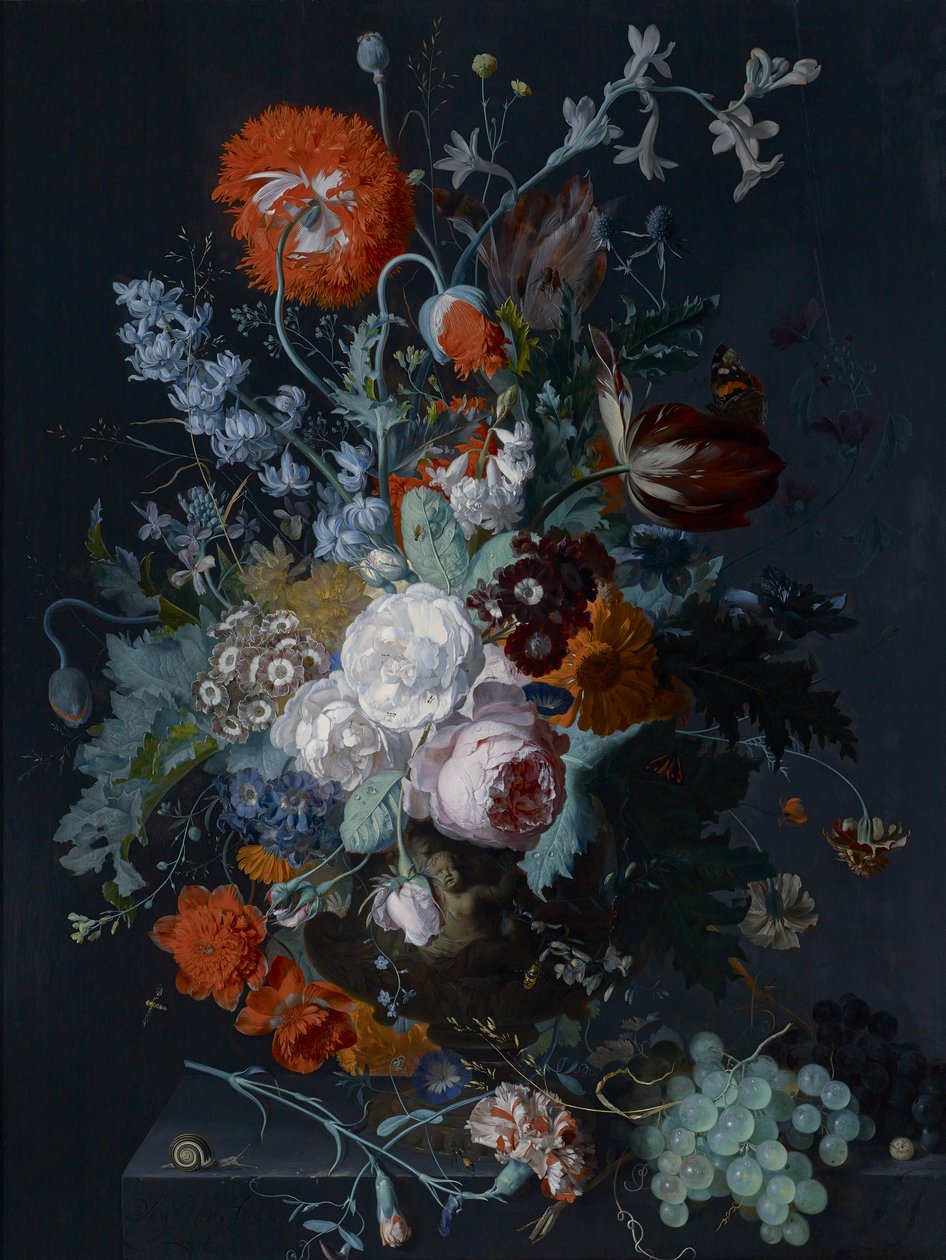 Martwa natura z kwiatów i owoców, ok. 1715 autorstwa Jan van Huysum