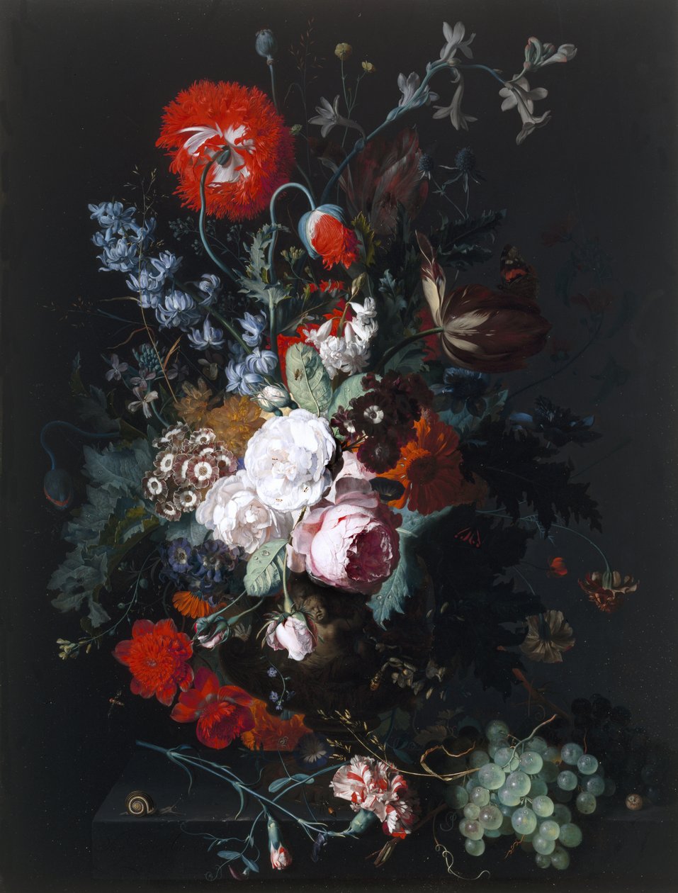 Martwa natura z kwiatami i owocami, ok. 1715 r. autorstwa Jan van Huysum