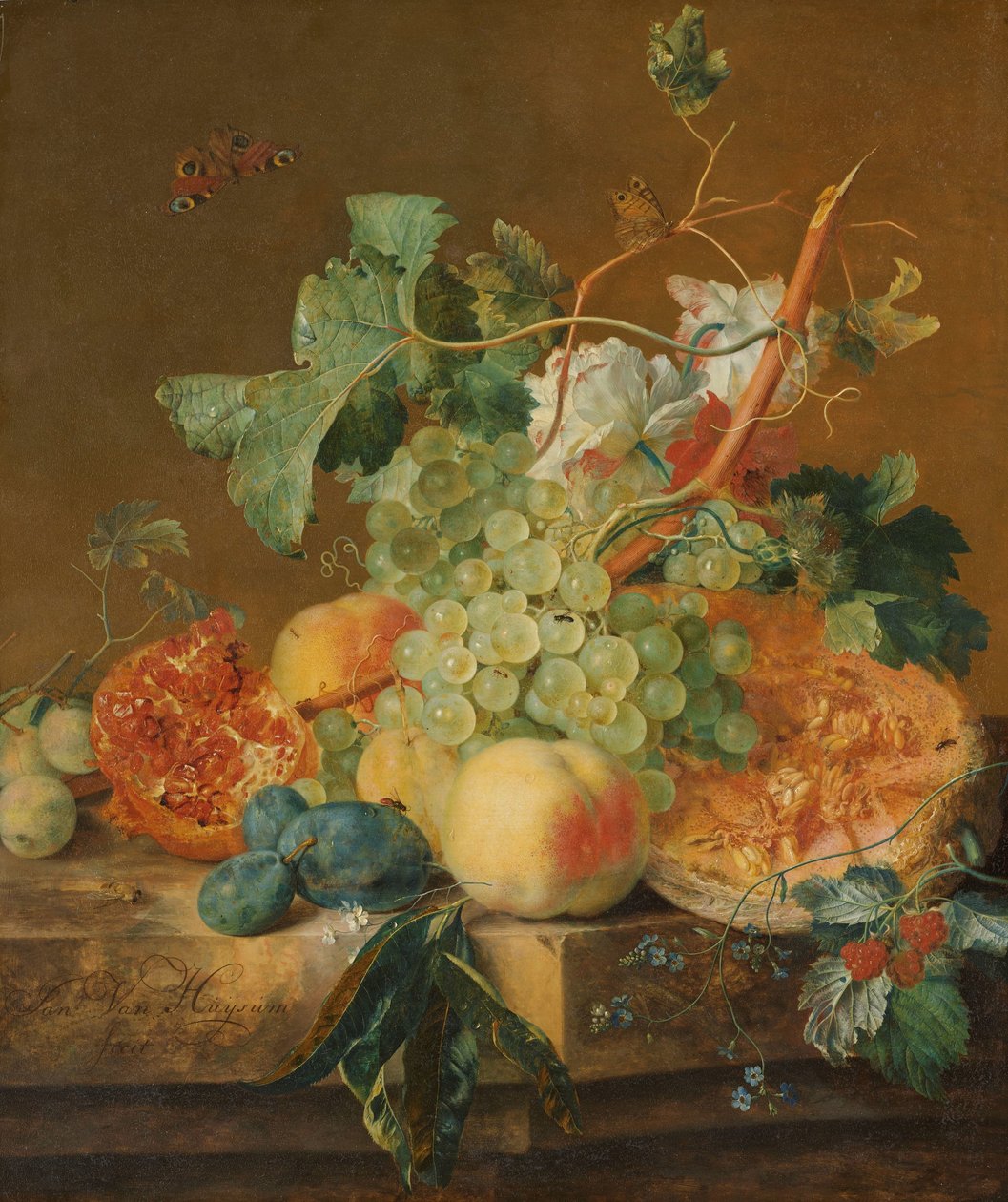 Martwa natura z owocami autorstwa Jan van Huysum