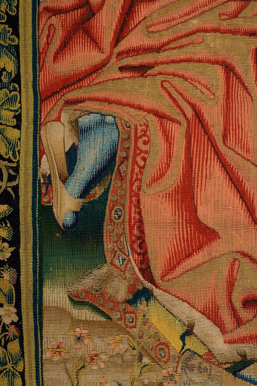 Flamandzki gobelin. Patrimonio Nacional (Despedida de Cristo/Despedida de Cristo/Christ żegna się z matką). seria: El Dosel de Carlos V/Niebo Karola V. autorstwa Jan van II Coninxloo