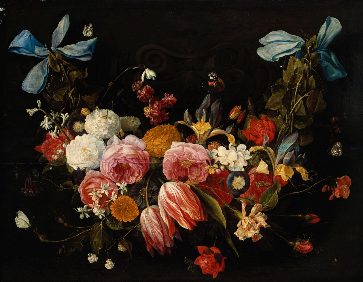 Łup Róż, Tulipanów, Dalii i innych Kwiatów autorstwa Jan van Kessel