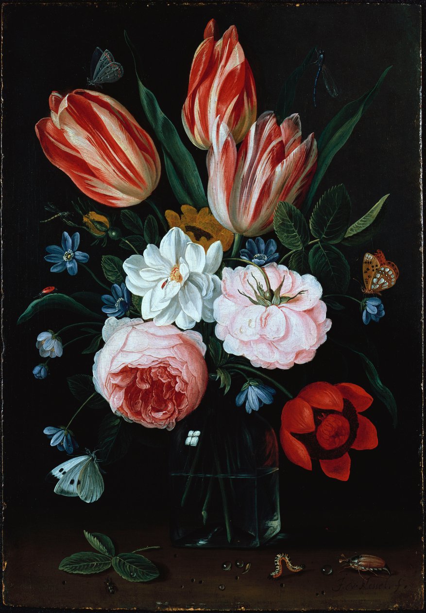 Kwiaty w wazonie autorstwa Jan van Kessel