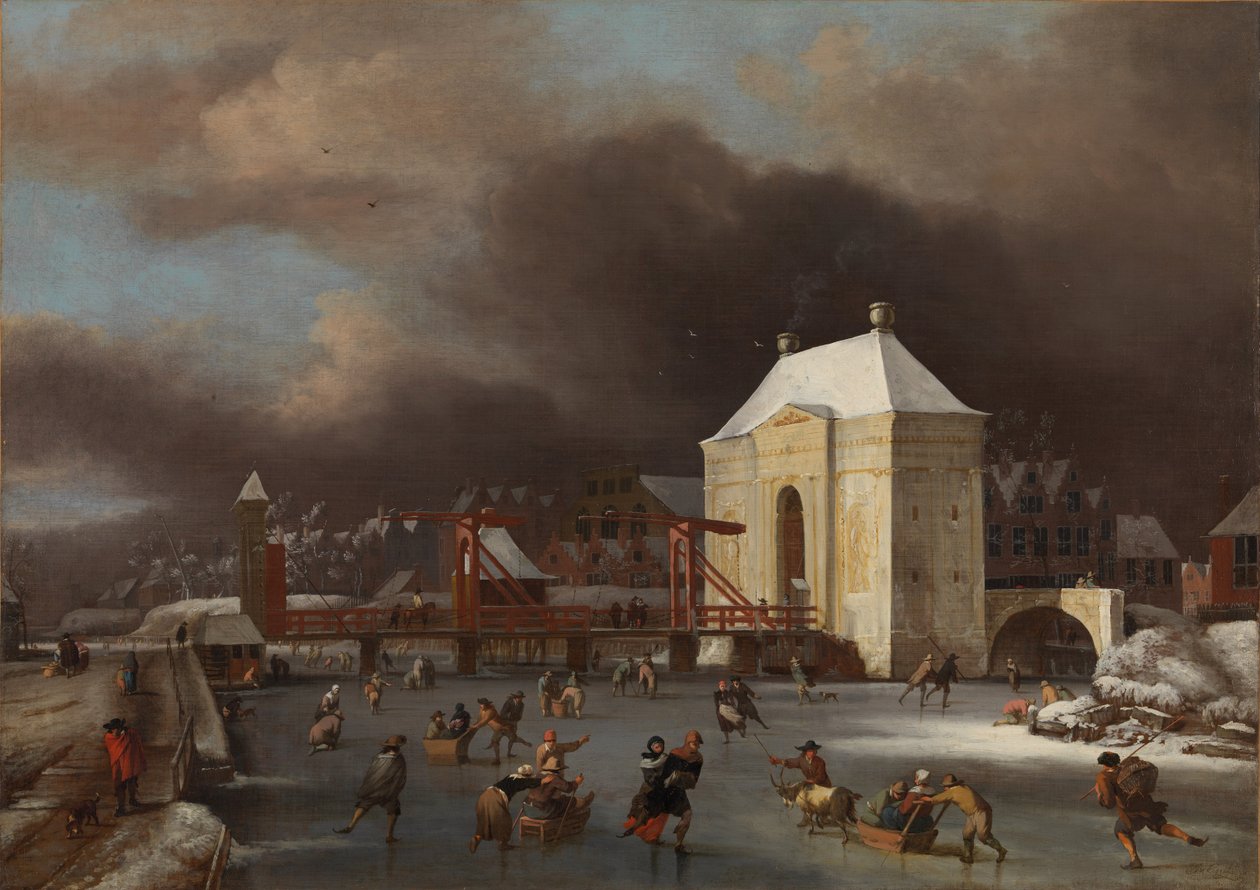 Widok na Heiligewegspoort w Amsterdamie autorstwa Jan van Kessel the Elder