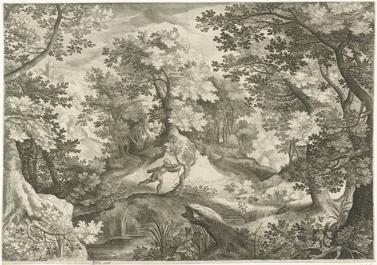 Krajobraz z Apollo i Daphne autorstwa Jan van Londerseel