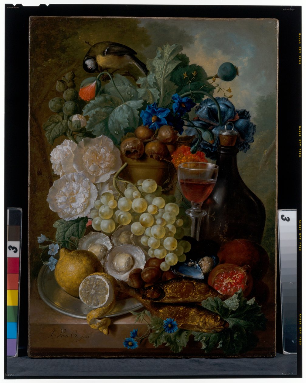 Martwa natura, ok. XVIII w. (olej na płótnie) autorstwa Jan van Os