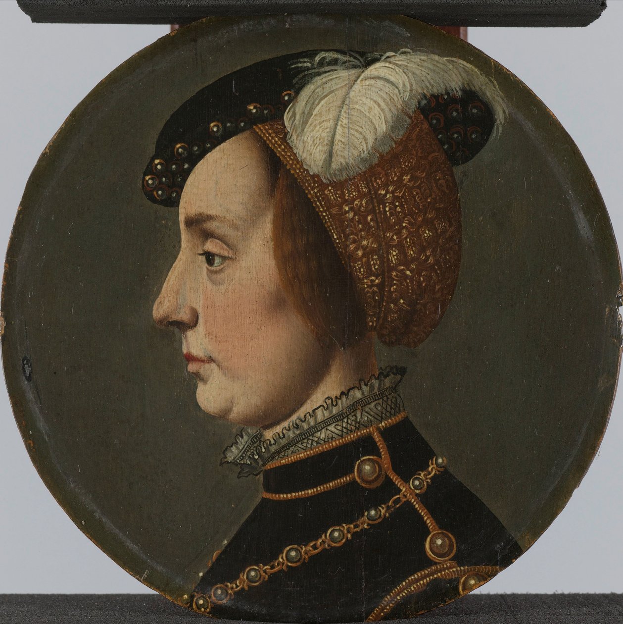 Portret Anny Lotaryngii, małżonki René de Chalon, księcia Orange autorstwa Jan van Scorel (possibly copy after)