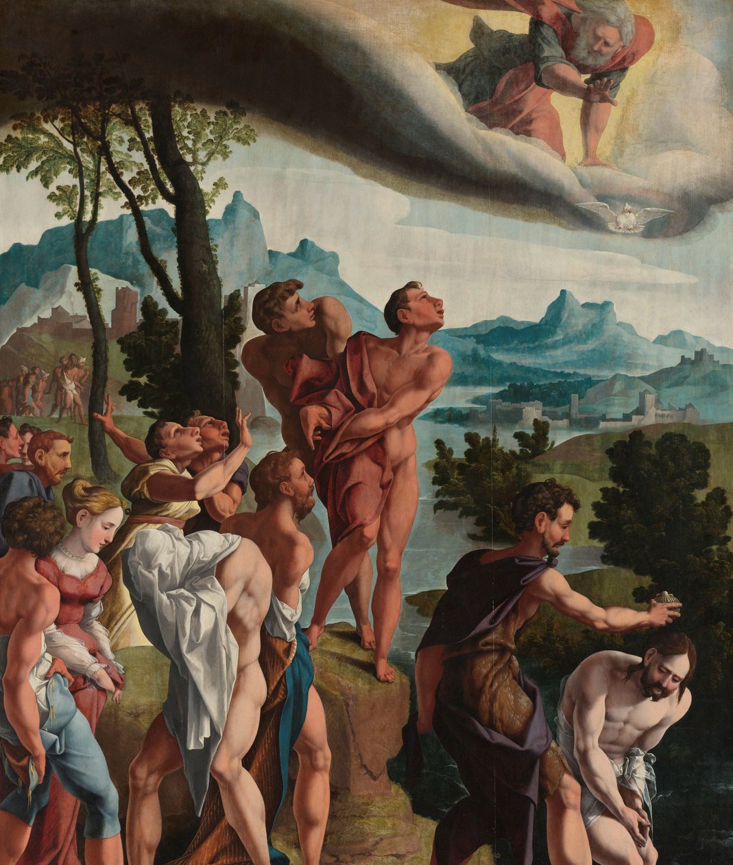 Chrzest Chrystusa autorstwa Jan van Scorel (workshop of)