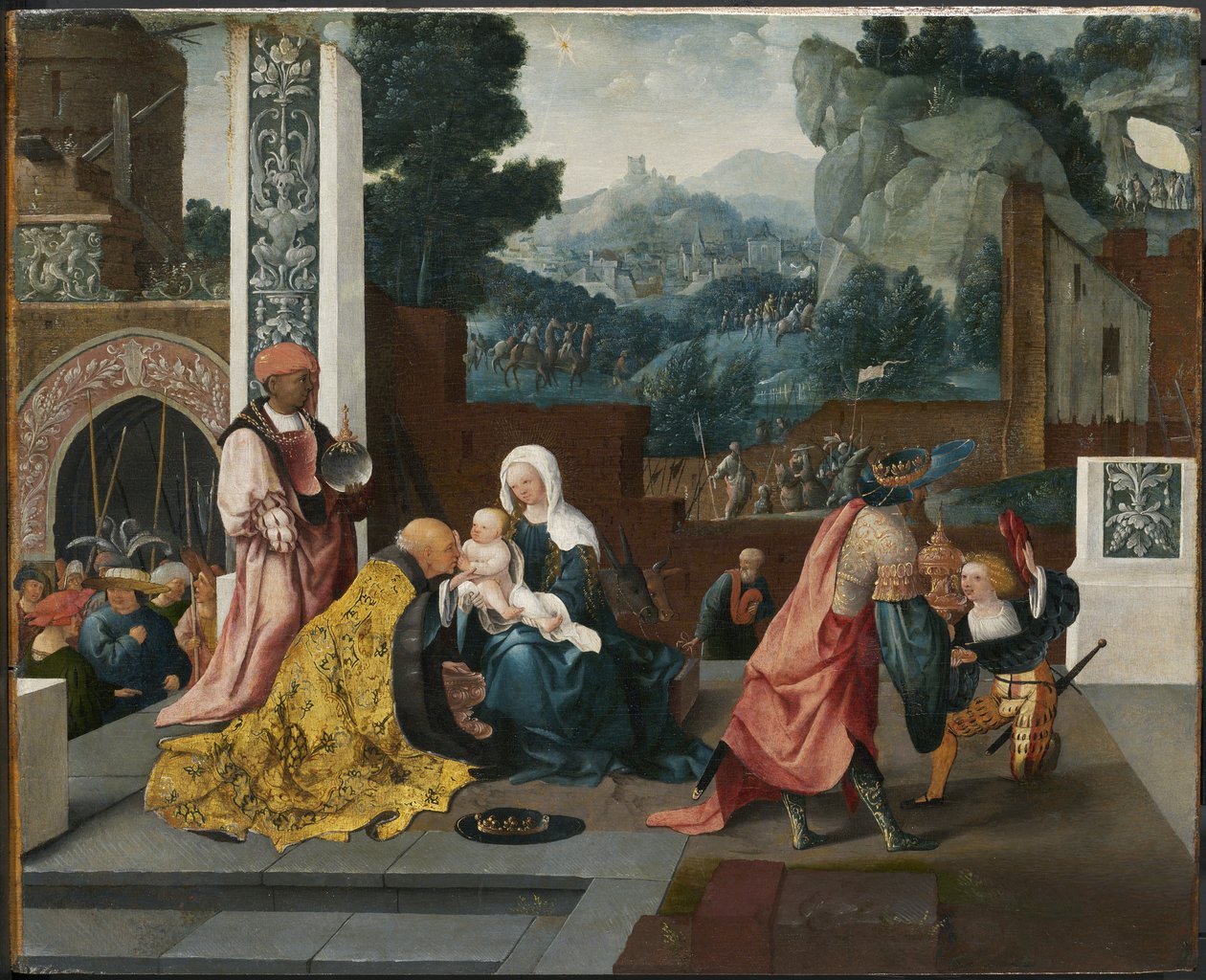 Adoracja Trzech Króli, c.1519 autorstwa Jan van Scorel