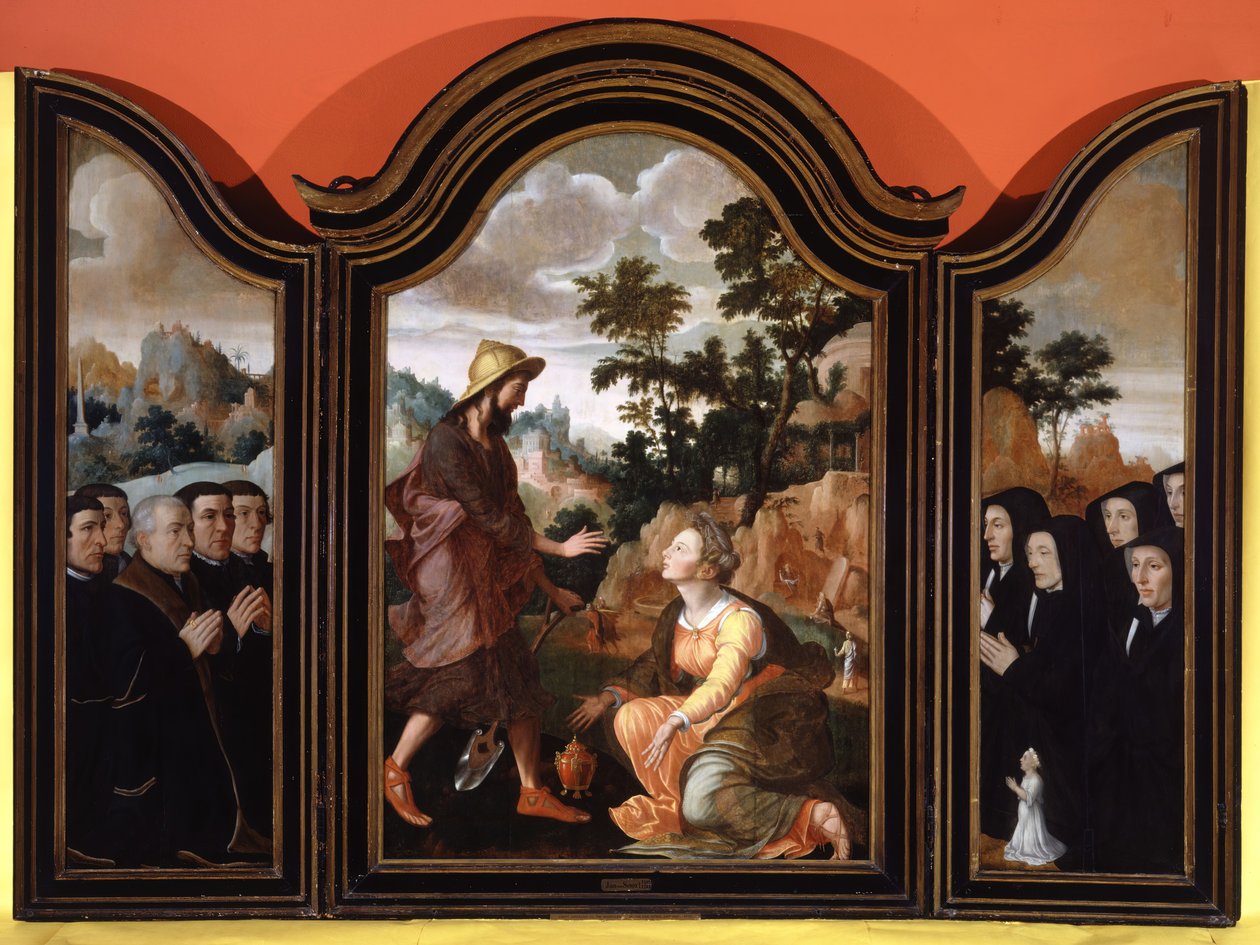Noli Me Tangere, Darczyńcy w Skrzydłach, 1548-1554. autorstwa Jan van Scorel