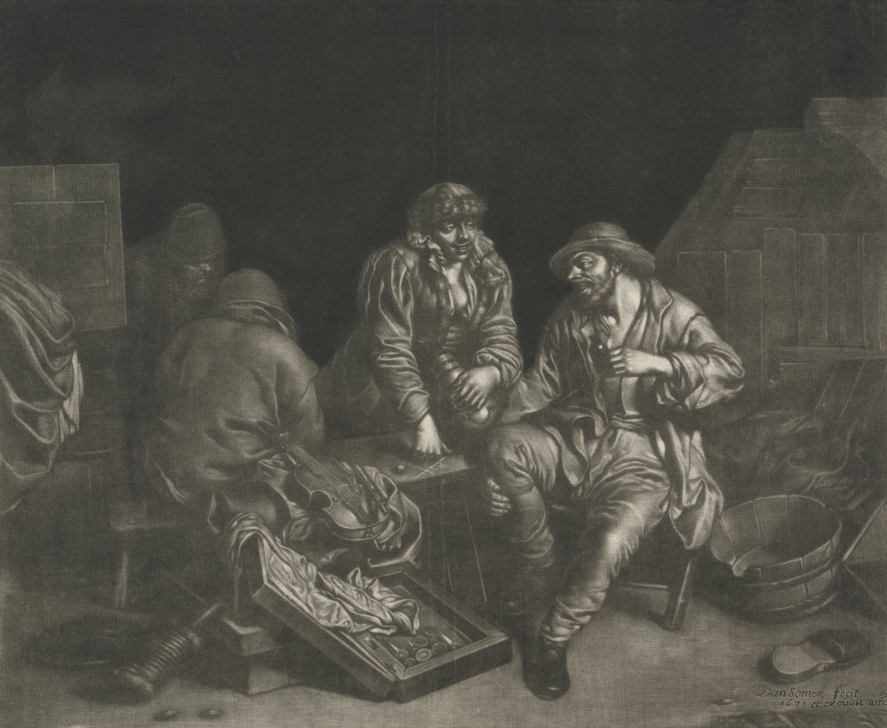 Gracze Tric-trac autorstwa Jan van Somer