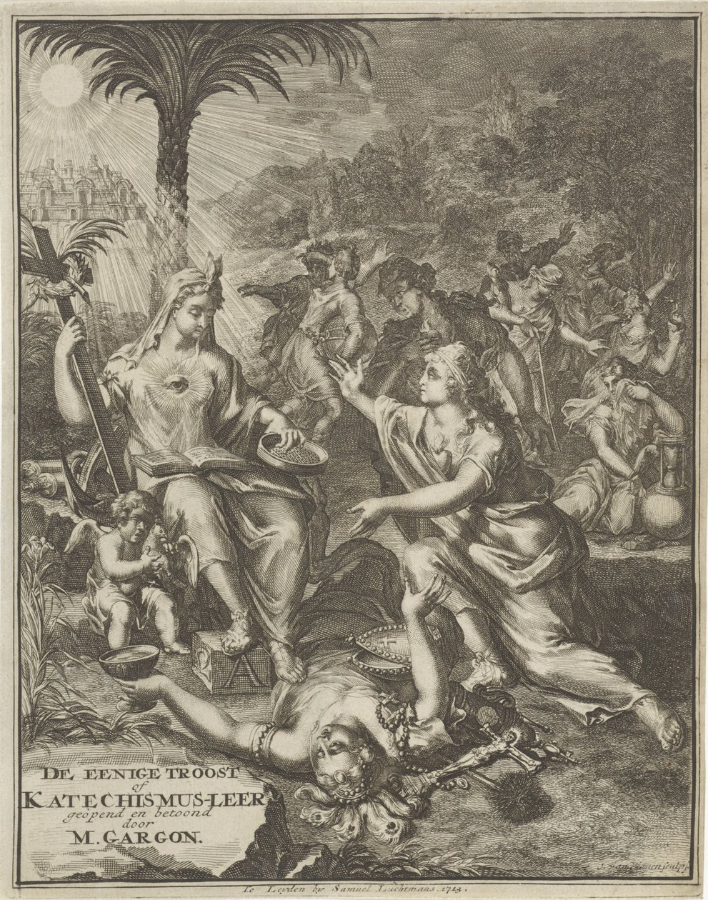 Strona tytułowa za: M. Gargon, Jedyna pociecha, 1713 autorstwa Jan van Vianen