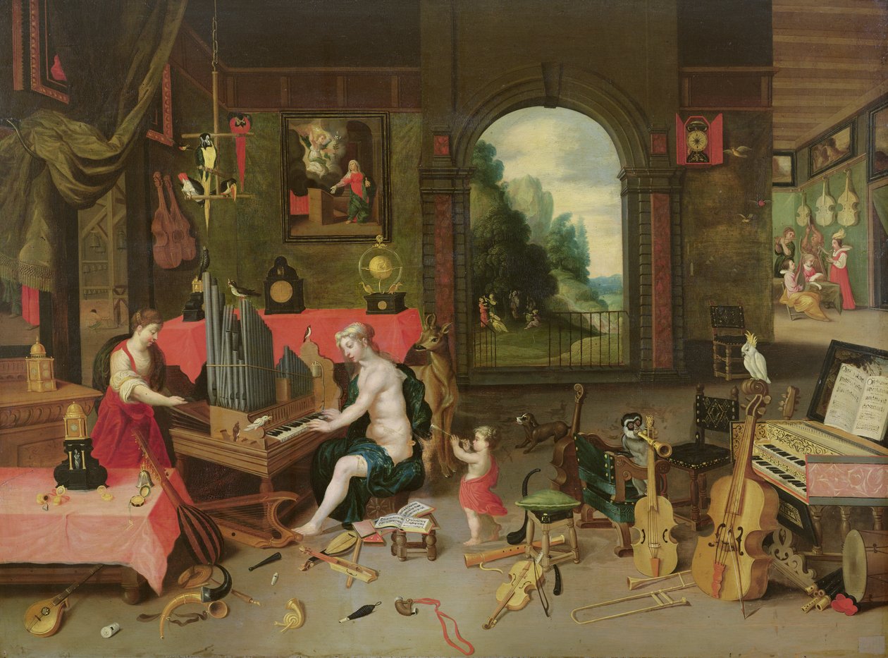 Alegoria słyszenia autorstwa Jan van and Balen, Hendrik van Kessel