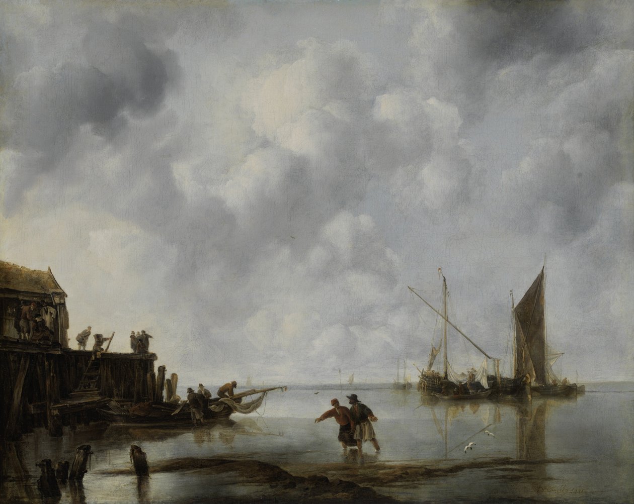 Łodzie rybackie w spokoju autorstwa Jan van de Cappelle