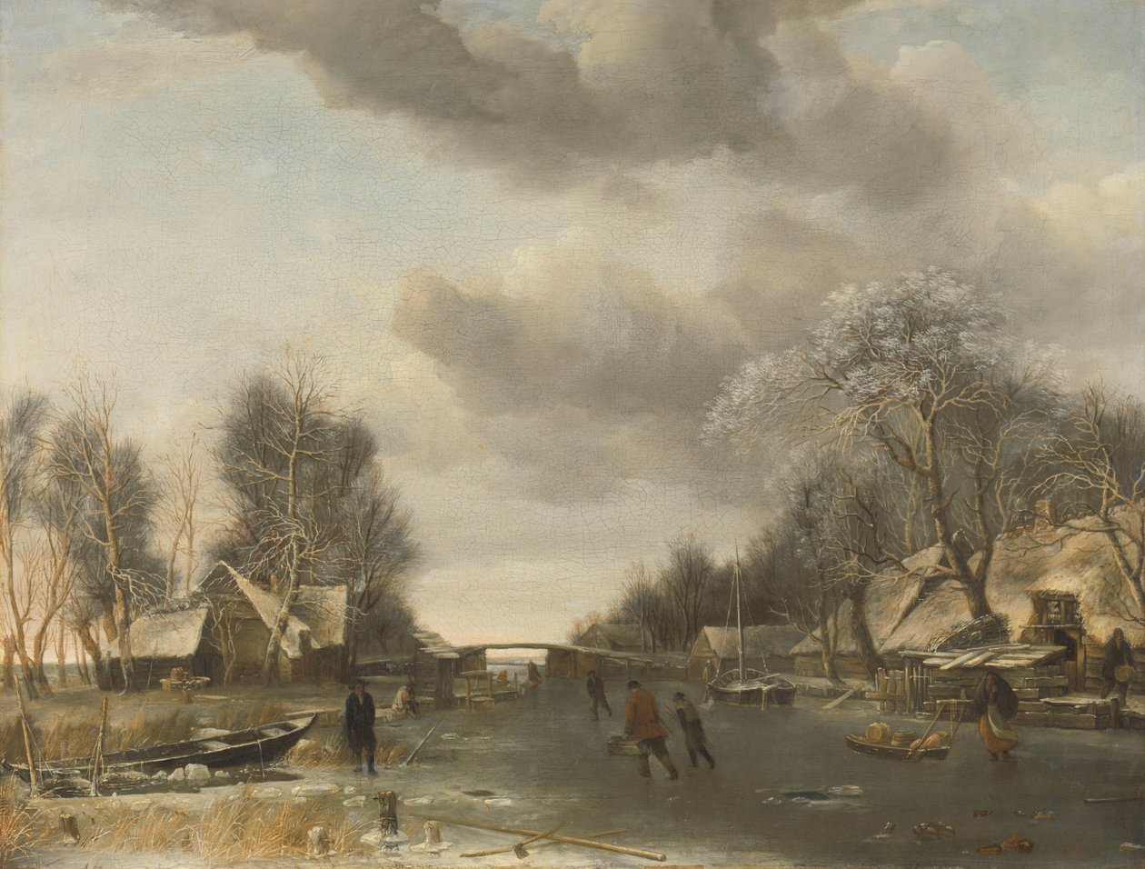 Zimowa scena autorstwa Jan van de Cappelle