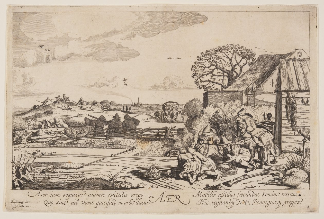 Powietrze (z widokiem na Haarlem), z filmu Cztery żywioły autorstwa Jan van de Velde II