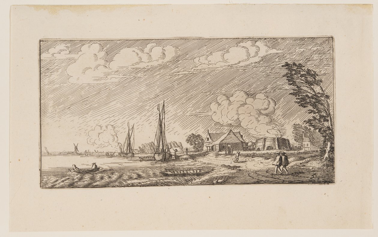Lime-Kiln w burzową pogodę, od Six Landscapes autorstwa Jan van de Velde II