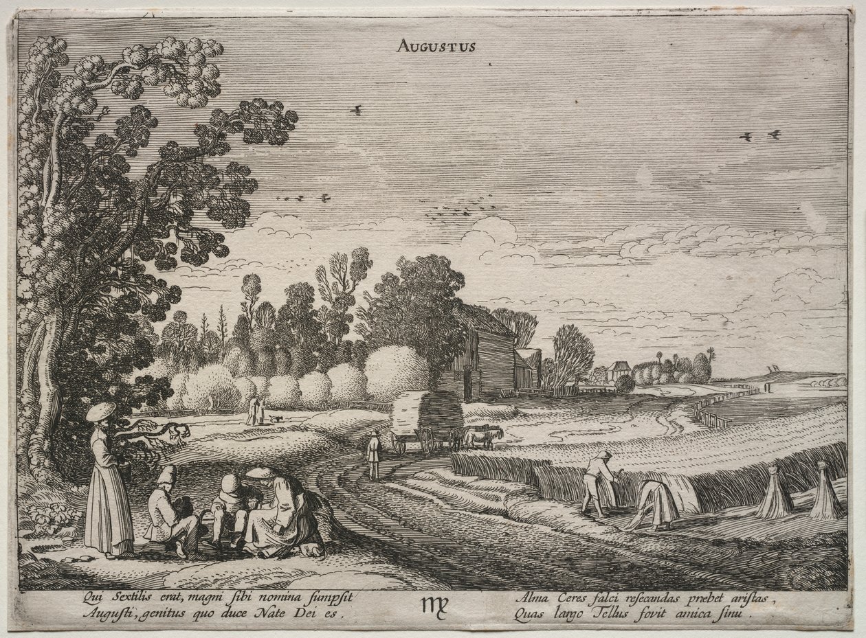 Dwanaście miesięcy: sierpień autorstwa Jan van de Velde II