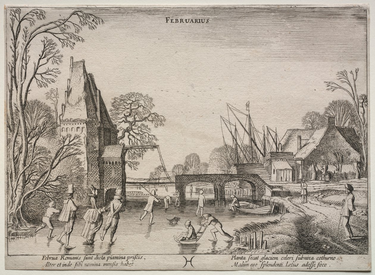 Dwanaście miesięcy: luty autorstwa Jan van de Velde II