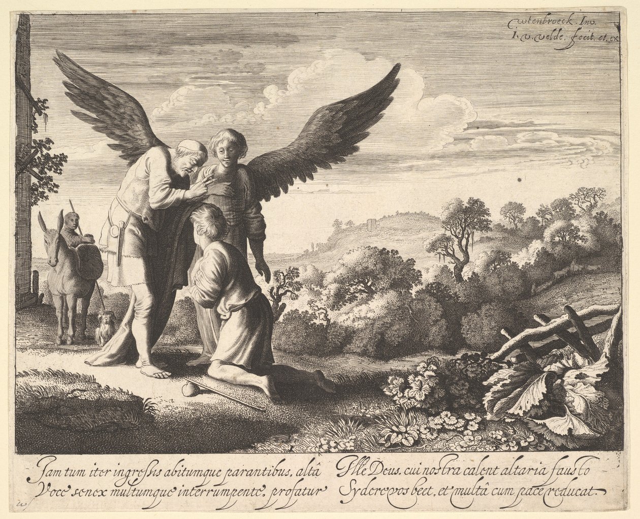 Tobiasz Błogosławiony przez Ślepego Tobita, 1620-41. autorstwa Jan van de Velde II