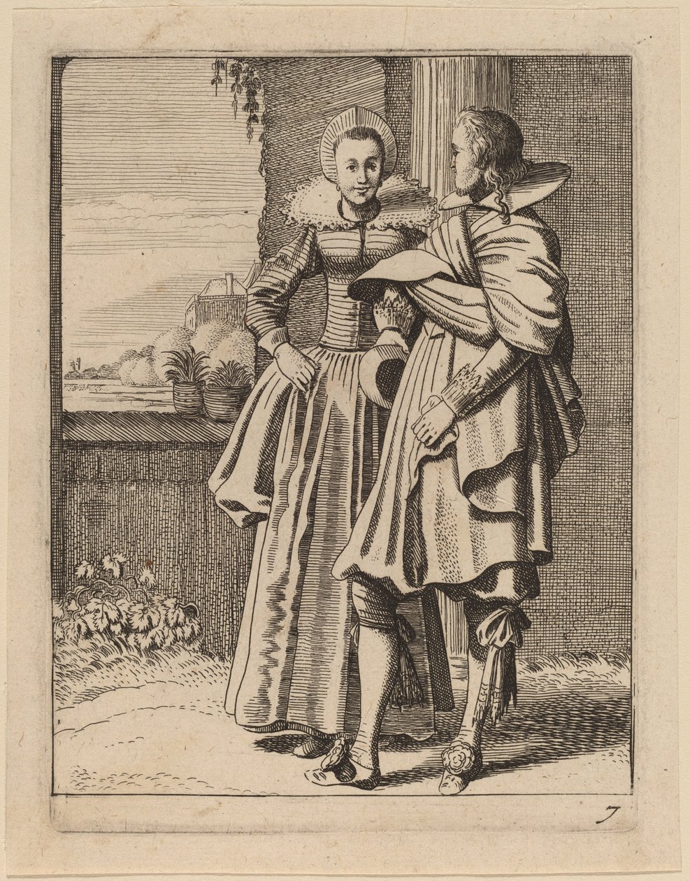 Dwie postacie w kostiumie autorstwa Jan van de Velde II