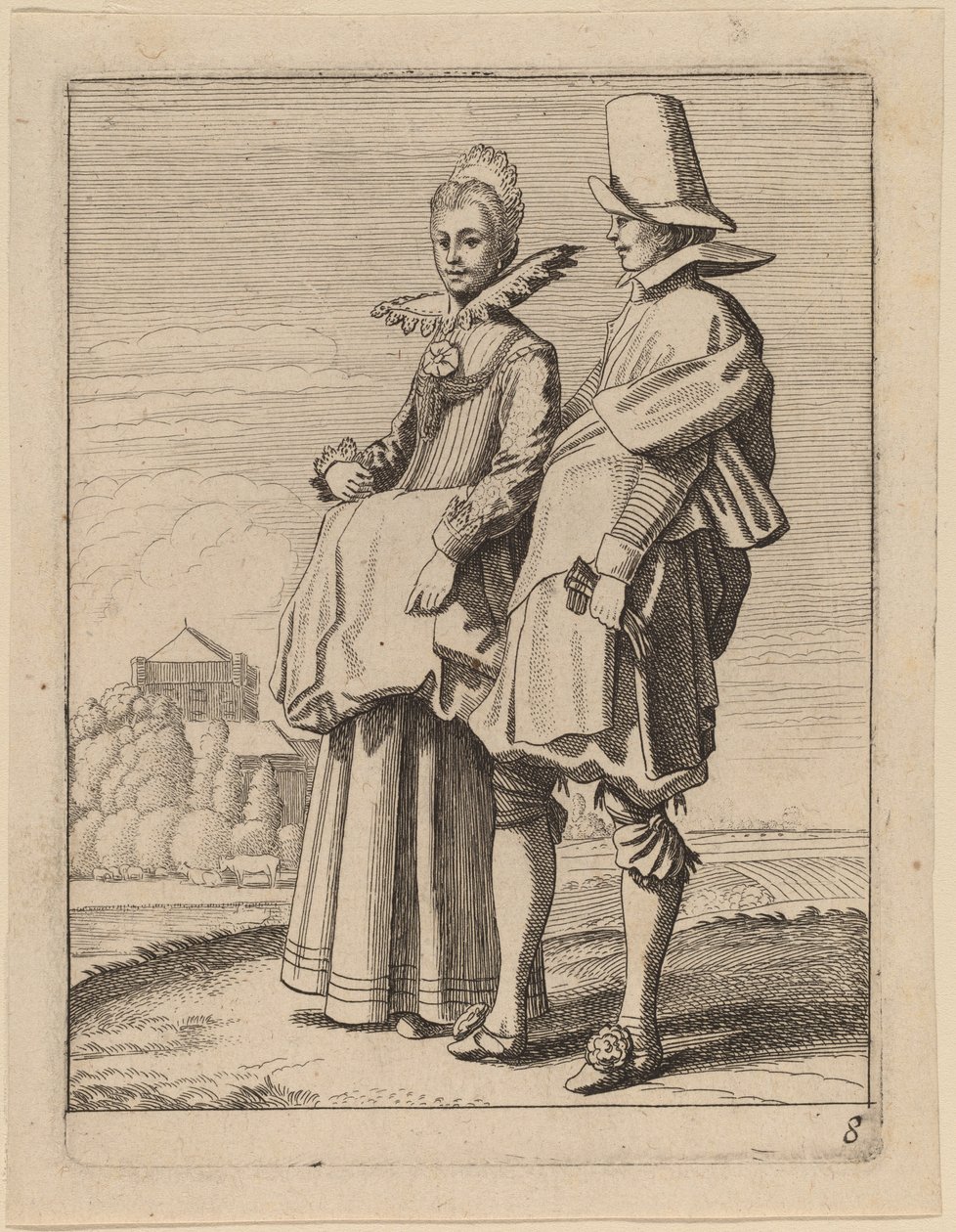 Dwie postacie w kostiumie autorstwa Jan van de Velde II