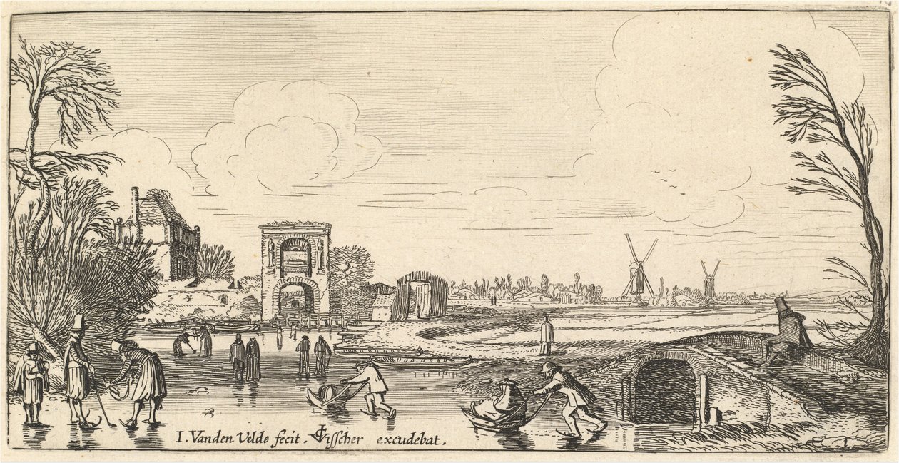 Zimowy krajobraz autorstwa Jan van de Velde II