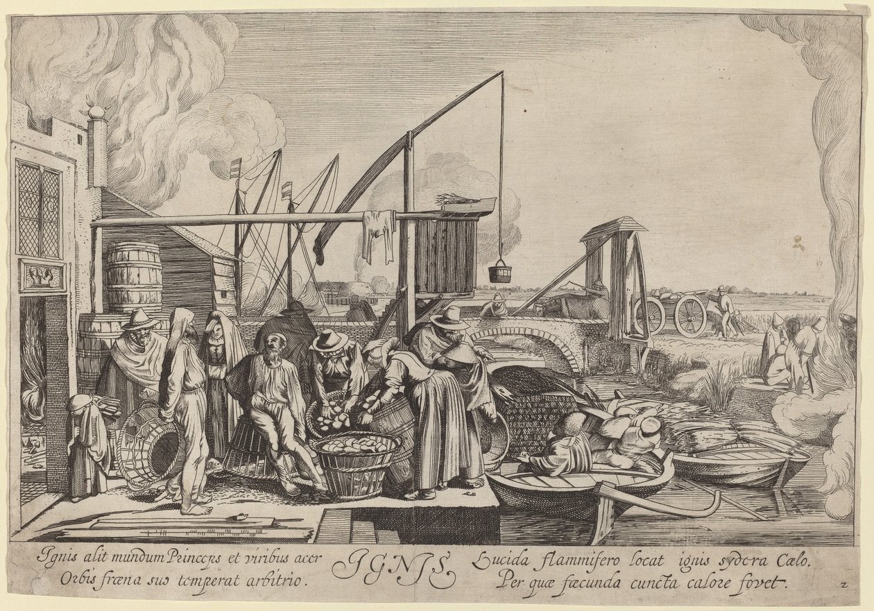 Zapłon (ogień) autorstwa Jan van de Velde II, after Willem Buytewech