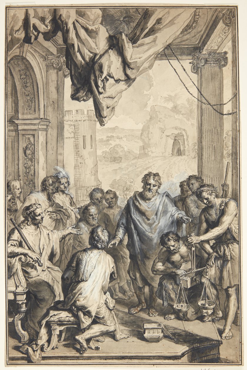 Scena antyczna(?) autorstwa Jan van den Hoecke