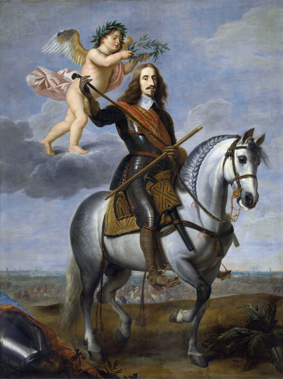 Leopold Guillaume de Habsbourg - Portret konny arcyksięcia Leopolda Wilhelma Austrii (1614-1662) - Jan van den Hoecke (ou van Hoek, van Hoeck, Vanhoek) (1611-1651) - I poł. - Olej na płótnie - Groeninge Museum, Brugia autorstwa Jan van den Hoecke