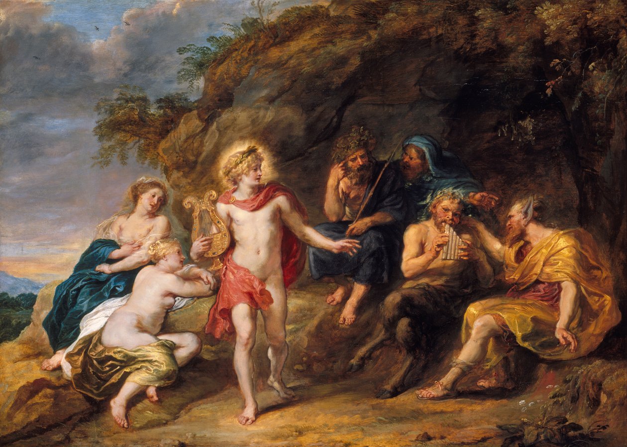 Wyrok Midasa, c.1640 autorstwa Jan van den Hoecke