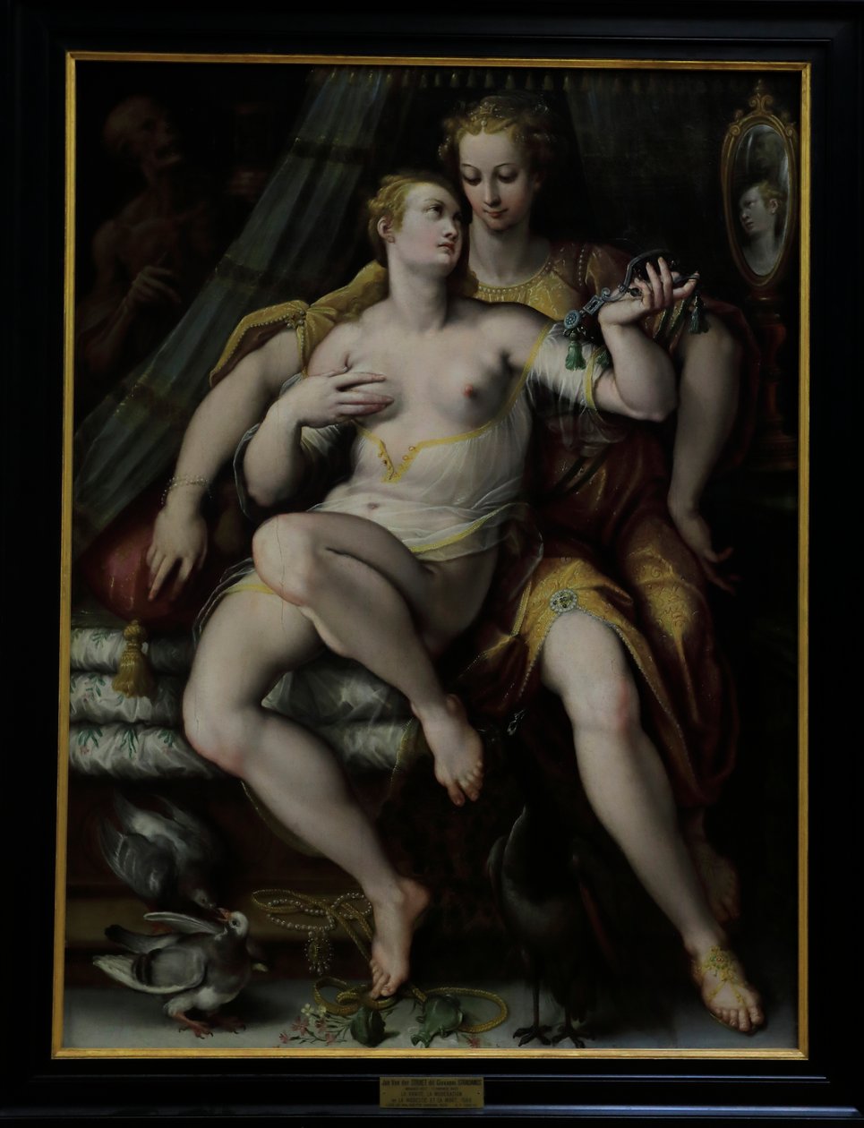 Próżność, umiar i śmierć autorstwa Jan van der (1523 1605) Straet
