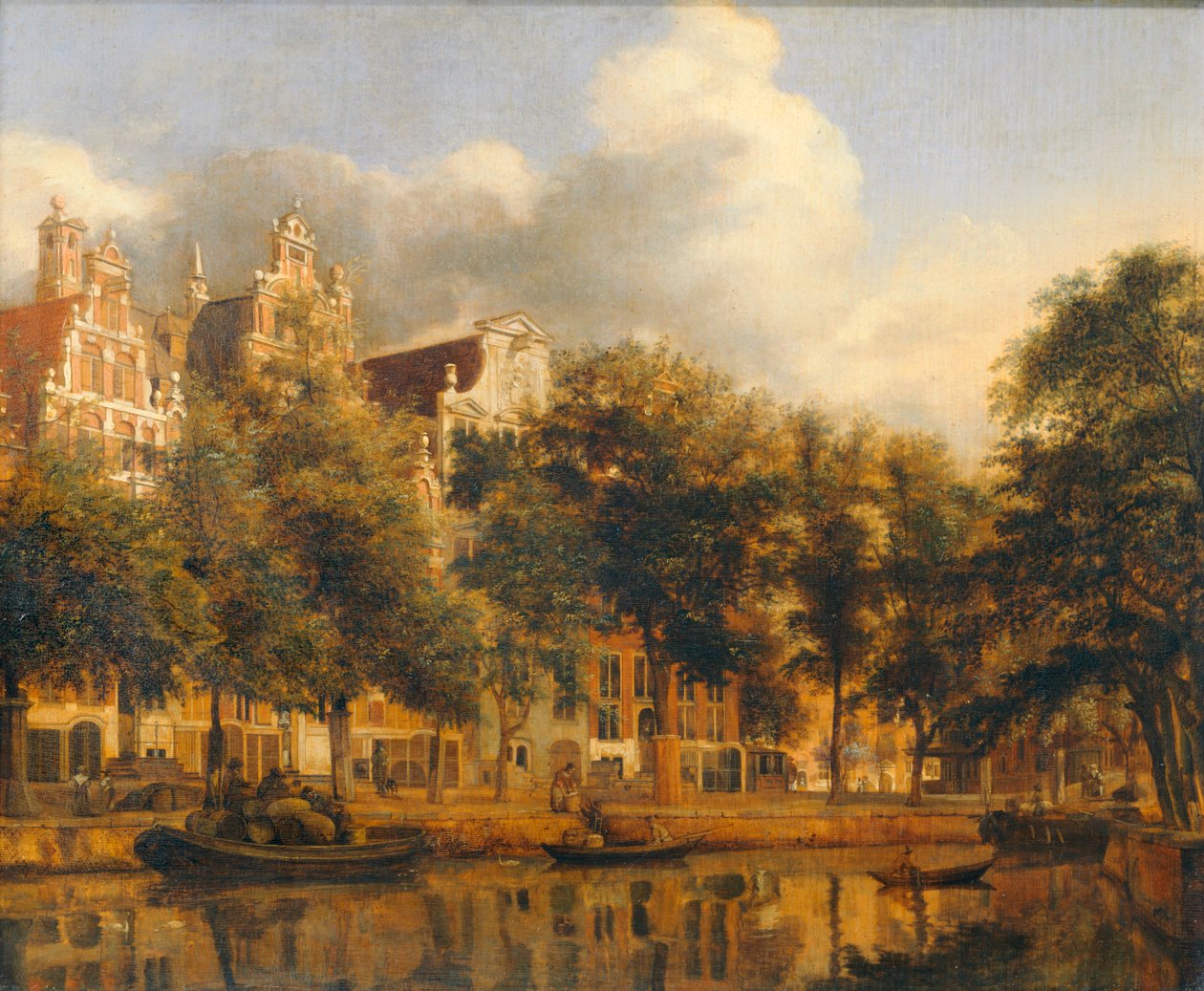 Le Herengracht à Amsterdam - Herengracht w Amsterdamie, około 1668/1674 ... autorstwa Jan van der (manner of) Heyden