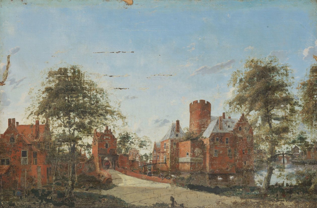 Zamek Loenersloot na Angstel autorstwa Jan van der Heyden (manner of)