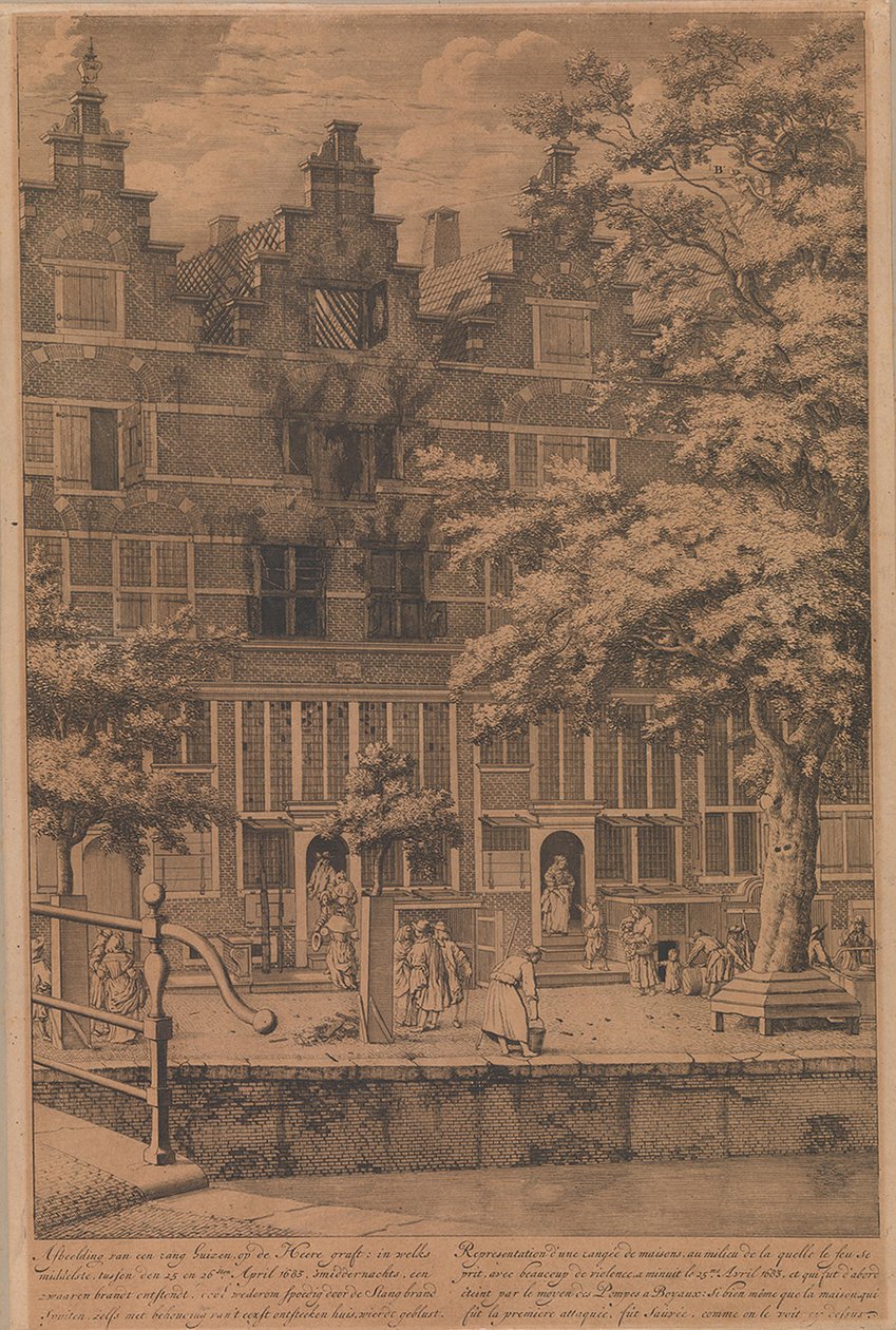 Gaszenie pożaru przy Heerengracht (25–26 kwietnia 1683 r.) autorstwa Jan van der Heyden