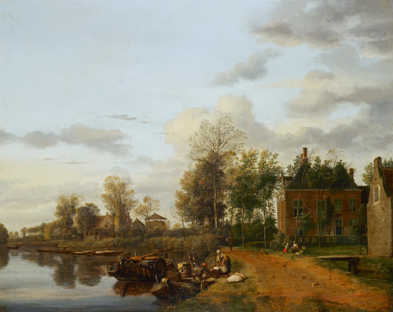 Wiejski Dom na Vliet niedaleko Delft autorstwa Jan van der Heyden