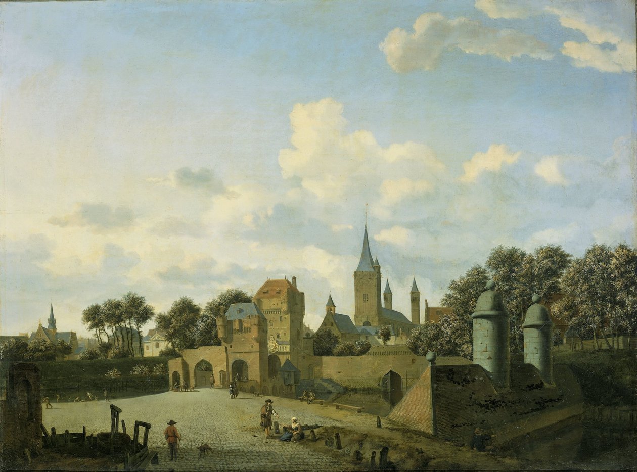 Kościół św. Seweryna w Kolonii w wyimaginowanej scenerii autorstwa Jan van der Heyden