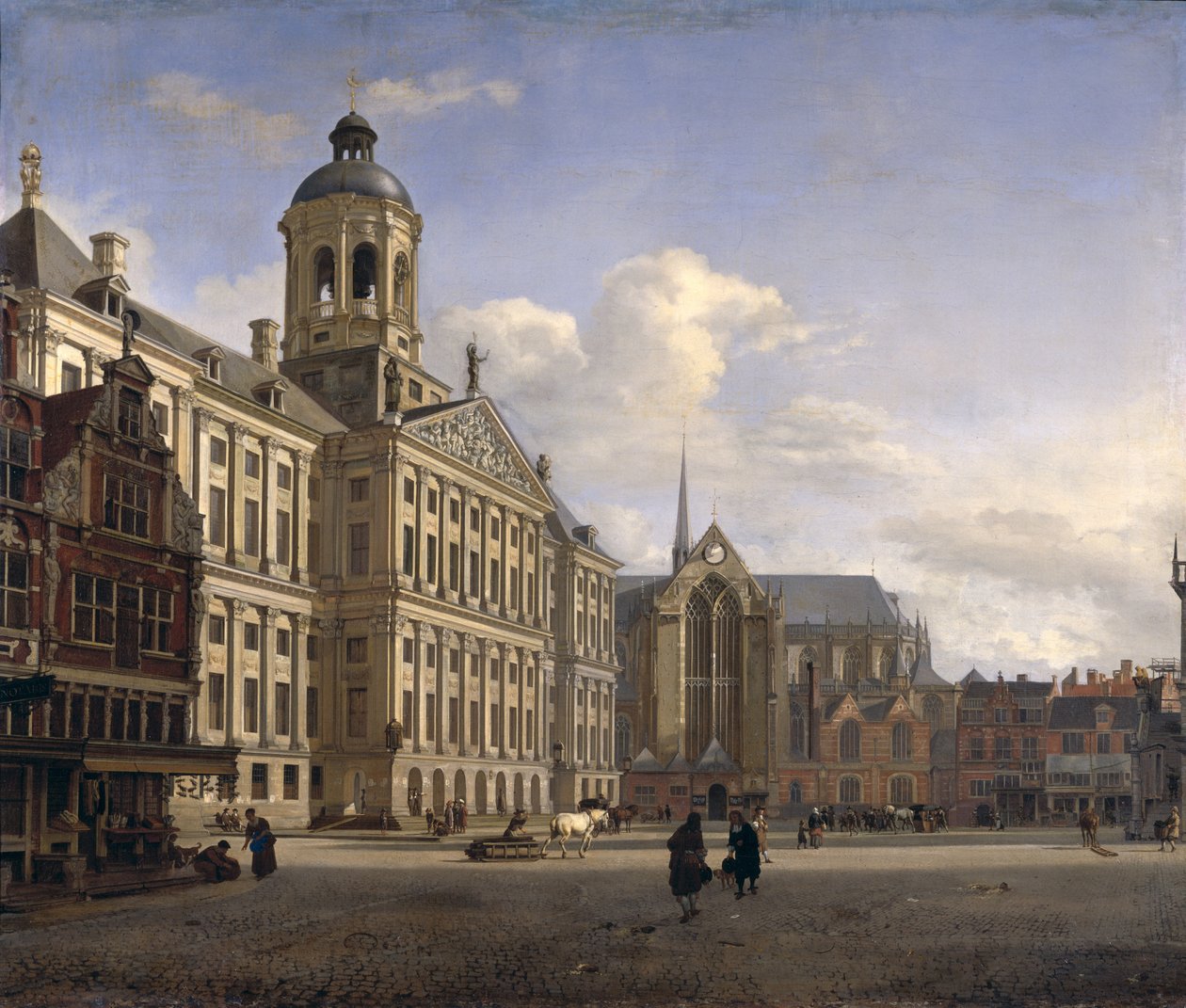 Nowy Ratusz, Amsterdam, 1668 autorstwa Jan van der Heyden