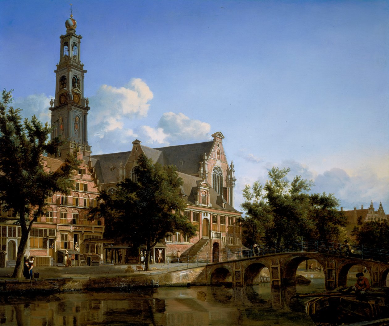 Widok na Westerkerk, Amsterdam autorstwa Jan van der Heyden