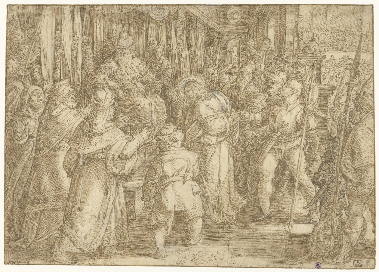 Chrystus przed Piłatem autorstwa Jan van der Straet