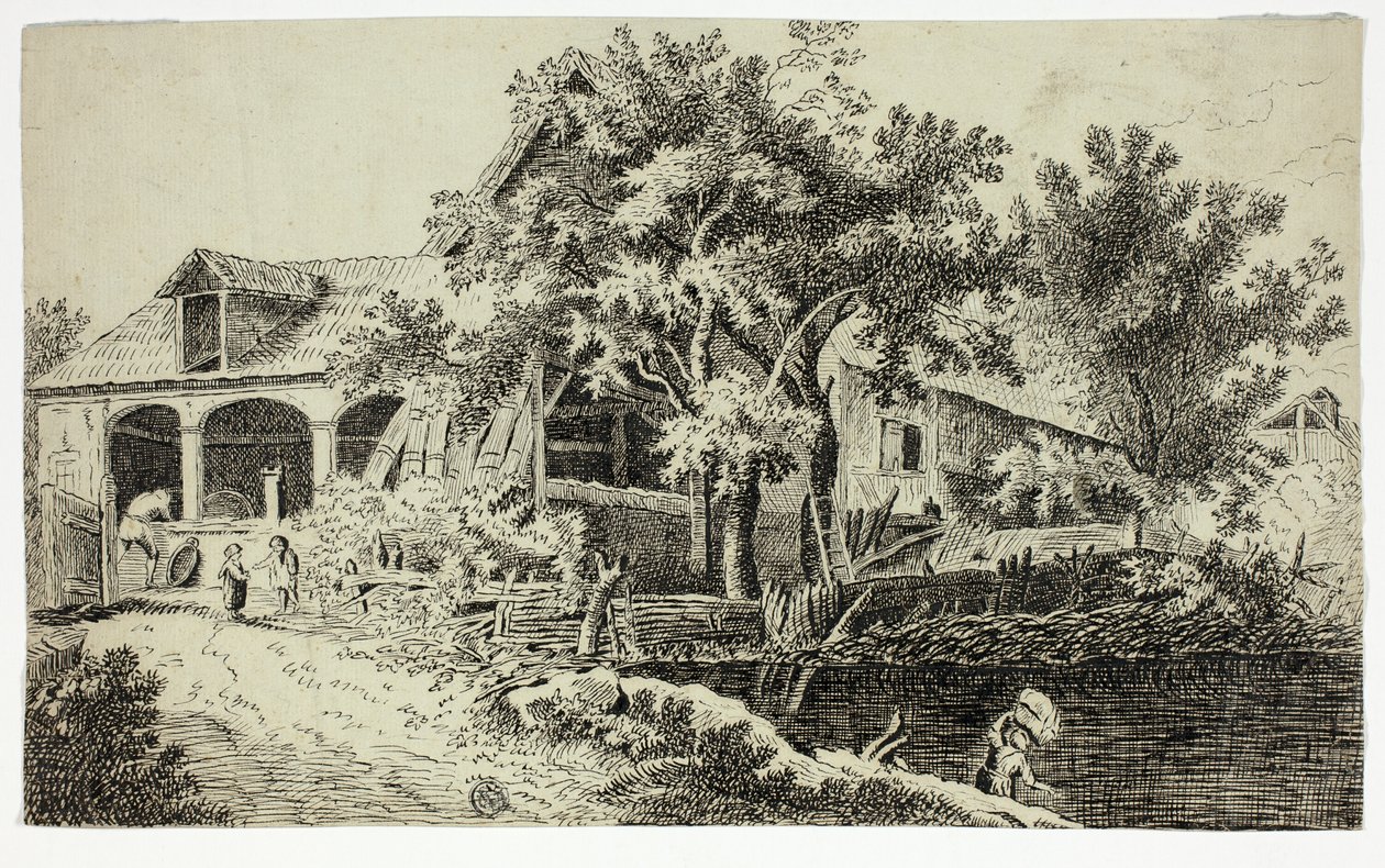 Młyn nad strumieniem autorstwa Jan van der Straet