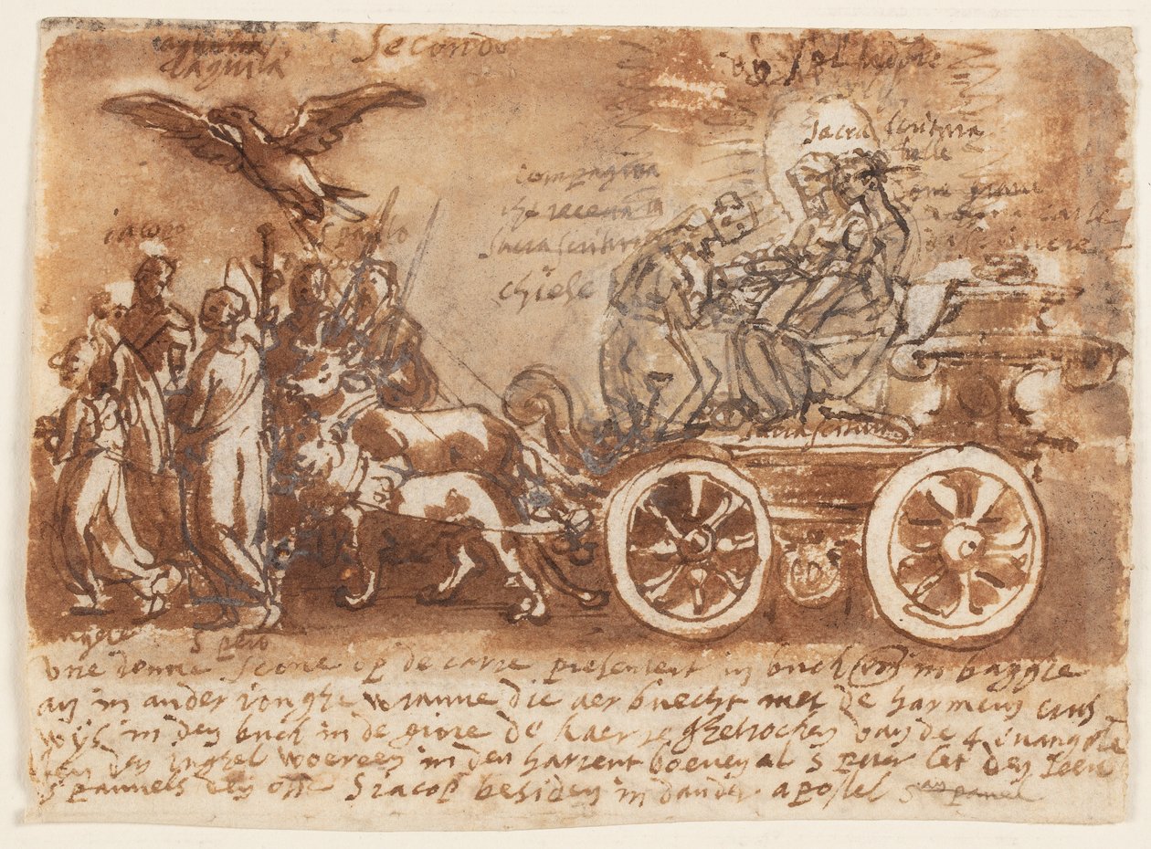 Studium wstępne do triumfu Pisma Świętego autorstwa Jan van der Straet, called Stradanus